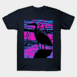 Midnight Heron - Blue Heron T-Shirt